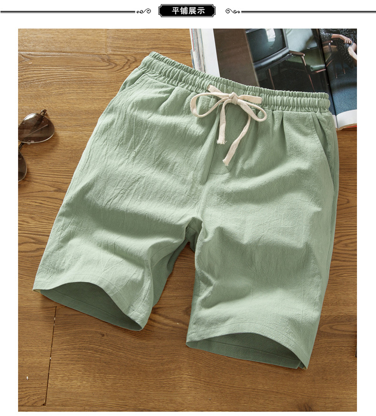 Pajama quần nam mùa hè phần mỏng cotton năm điểm home shorts quần lớn đầu mùa hè kích thước lớn lỏng quần linen quần jogger nữ