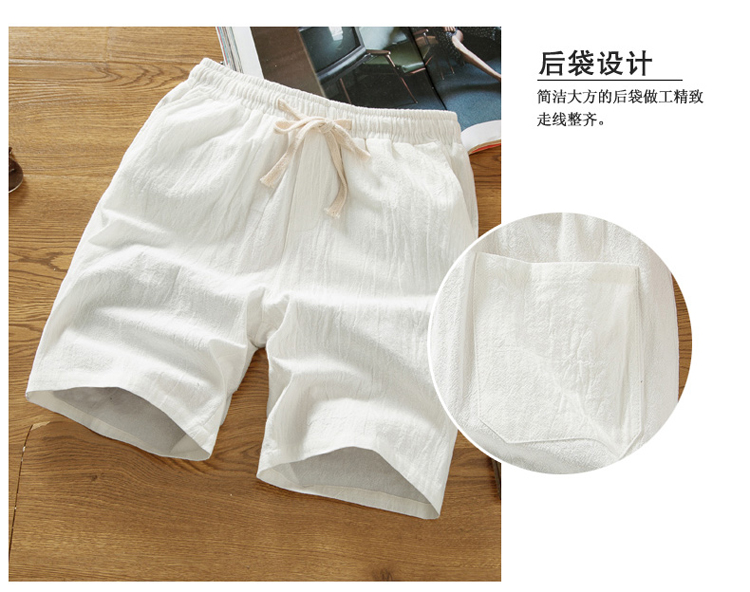 Pajama quần nam mùa hè phần mỏng cotton năm điểm home shorts quần lớn đầu mùa hè kích thước lớn lỏng quần linen