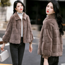 Four Seasons Green Woman Dress New Hangzhou 2021 Danish Mink Fur Grass Female Fur Integrated Jacket Imitation Mink Suede Thickened Jacket