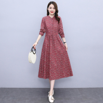 Four Seasons Green Woman Dress New Hangzhou 2022 Spring Crushed Cotton Twist Cotton Linen Dress Temperament Weight Reduction And Waist Display Slim Dresses