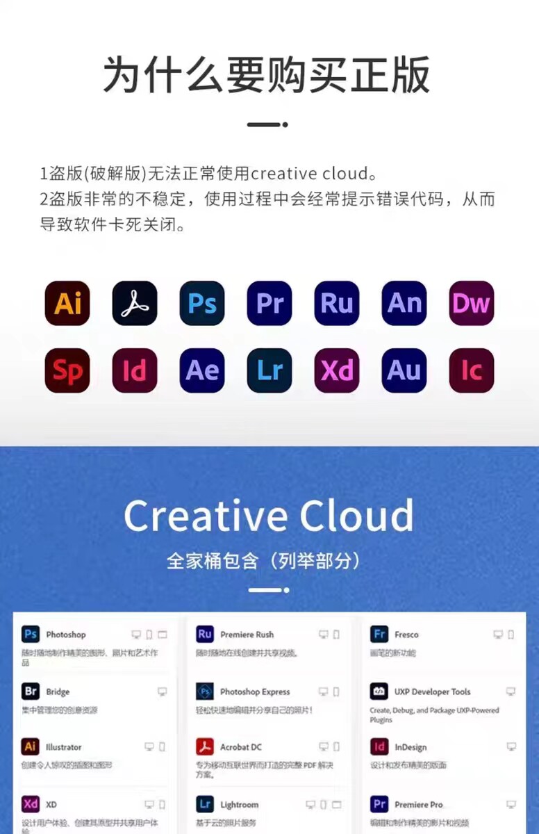 Другие товары пользовательских adobe creative cloud全家桶2025mac正版软件ps ai激活订阅win/m4