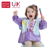 Детский демисезонный слюнявчик, тонкий хлопковый фартук для мальчиков, нагрудник без рукавов, с карманом