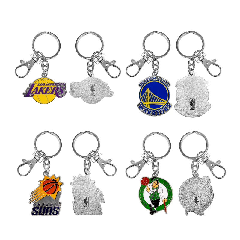 Металлический брелок NBA, подвеска команды Lakers Warriors Suns Celtics