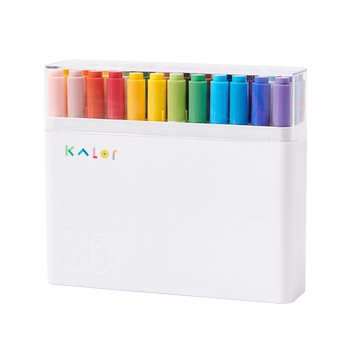 Kalor yicai double-headed oil-based marker art safe acrylic marker 12 colors 36 colors double-headed marker pen set student stationery painting gift cultural creation