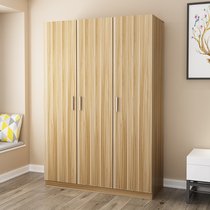 Wooden wardrobe with door Korean wardrobe Coat rack Childrens wardrobe Solid wood wardrobe Simple wardrobe