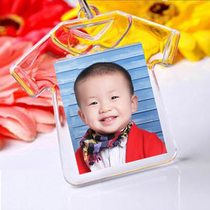 Acrylic Key Buckle Lovers Pet Girlfriends Birthday Gifts Transparent Acrylic Phone Cartoon Bifacial Hang