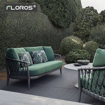 Outdoor rattan sofa rattan chair combination leisure villa living room model room outdoor courtyard terrace designer furniture