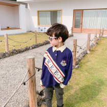 (20% off for 1 piece)Childrens polo shirt long-sleeved T-shirt top Spring and Autumn Childrens clothing Trendy mens bottoming shirt Korean T-shirt