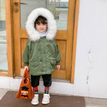 Boys thickened cotton coat Childrens winter warm cotton clothes Big childrens foreign style tide winter clothes baby 2021 new jacket