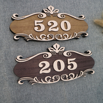  Custom creative hotel house number Hotel room Hotel elegant room villa household European-style digital house number custom