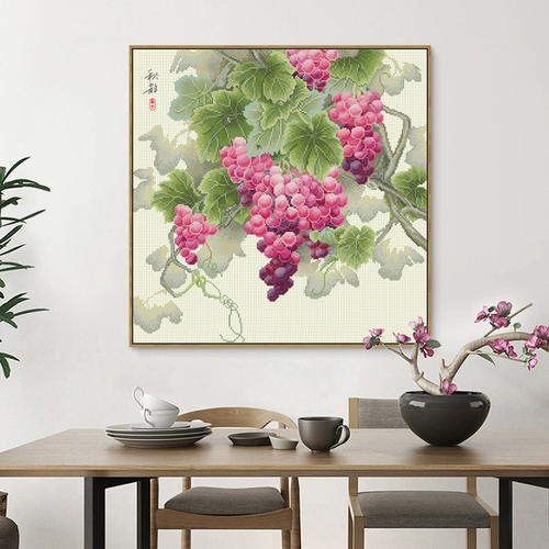 Cross -STITCH 2023 Новая линия вышитая фруктовая винограда маленькие части гостиной спальня простая современная ветряная вышивка