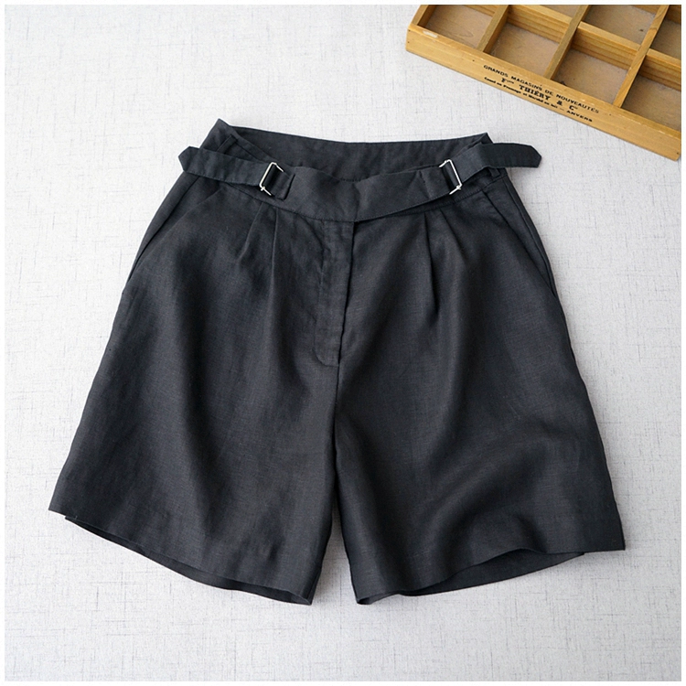 online clothes shopping Spring Summer Women All-match Loose Plus Size Comfortable Water Washed Linen Trousers Elastic Waist Wide Leg Shorts nike pro shorts