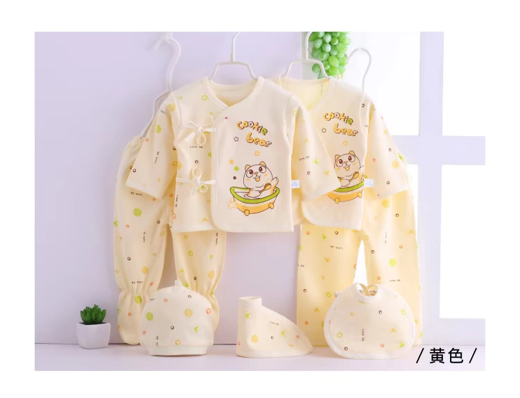 Quần áo sơ sinh cho bé sơ sinh 0-3 tháng 1 xuân hè thu đông quần lót cotton quần áo tu sĩ bé bộ nỉ bông cho bé
