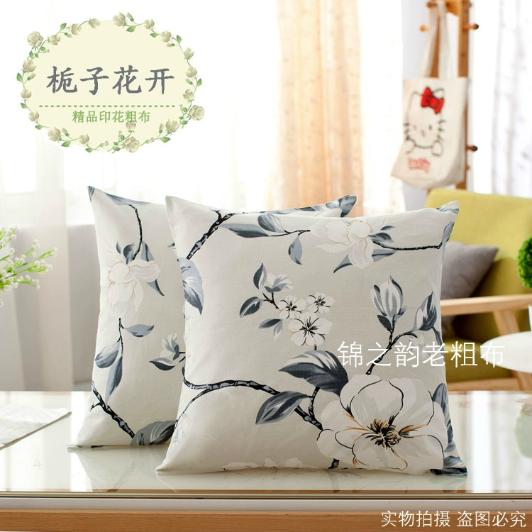 Cotton cũ vải thô ôm gối mà không cần lõi vuông sofa bông đệm thắt lưng gối giường tựa lưng xe gối