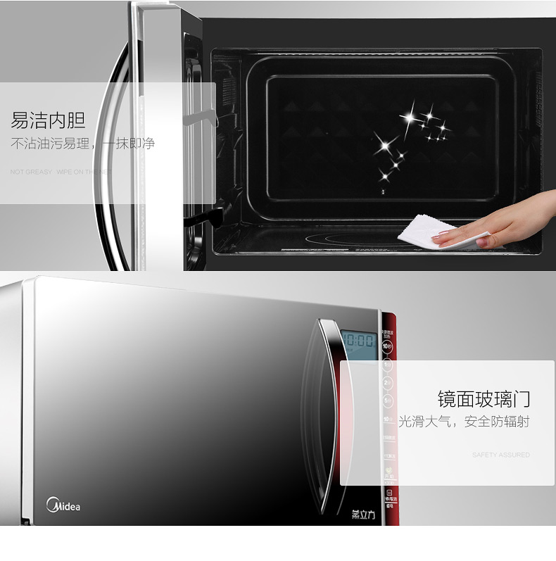 lò nướng nào tốt Lò vi sóng Midea beauty EV923MF7-NRH tích hợp khối hơi chuyển đổi tần số thông minh lò vi sóng teka