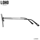 Оверты Loho Anti -Radiation Anty -Blue Light Polygon нерегулярные очки, поверхность лица, маленькие чистые красные черные рамки LHA004