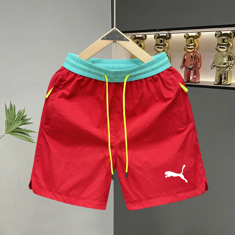 2026 Summer Ma's New Men's Embroidered Three-Quarter Pants Sports Shorts American Casual Thin Fitness Running Pants