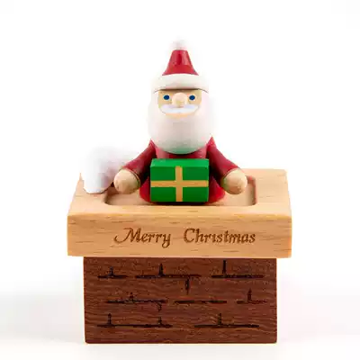 Jeancard Wooden Mini Christmas Music Box Healing Music Box Children's male and female Students Christmas gift