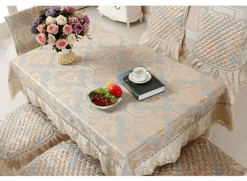 Bàn vải bọc ghế đệm đặt ghế châu Âu gói ghế bọc vải tùy chỉnh bàn cà phê khăn trải bàn tròn đơn giản hiện đại khăn ăn