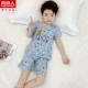 DNY029 Bear Print Light Blue#2K