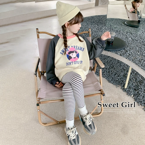 Леггинсы, детские хлопковые весенние штаны для отдыха, подходит для подростков