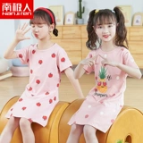 Летняя пижама, детская юбка, хлопковый наряд маленькой принцессы, подходит для подростков, короткий рукав