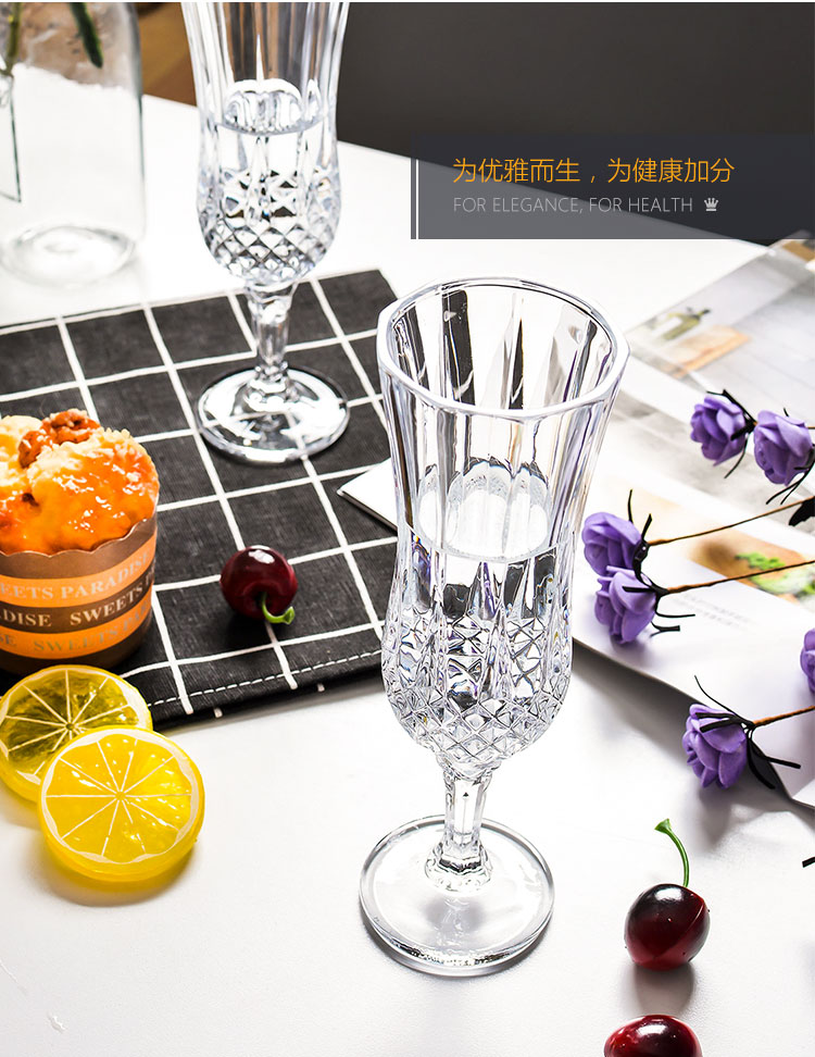6 ly rượu sâm banh thủy tinh sáng tạo không chì thủy tinh lấp lánh rượu vang ly cocktail ly rượu vang đỏ rượu vang bộ ly - Rượu vang ly vang trắng