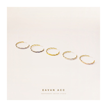 EAVAN Manhattan Pure Hand drawn Enamel Multi-color Glaze Twisted Fashionable Design Sense 925 Silver Ear Ring Earrings