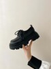 British Style Thick-Soled Leather Shoes for Women 2025 New Autumn and Winter Versatile Black Jk Single Shoes Platform Loafers ins Trendy