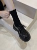 British Style Thick-Soled Leather Shoes for Women 2025 New Autumn and Winter Versatile Black Jk Single Shoes Platform Loafers ins Trendy