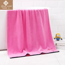 Jielia bath towel household couple cotton absorbent bath towel cute cartoon Yellow Man series men and women big bath towel