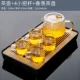 Лист кастрюля+ручка стакана 4+пружина. Черная длинная квадратная тарелка