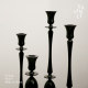 梵其法式复古黑色金属蜡烛烛台摆件家用浪漫高级感罗马柱烛台装饰