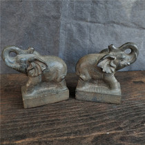 古董古玩 热卖收藏 青石小象 雅居茶舍客厅案头摆件 做工细腻