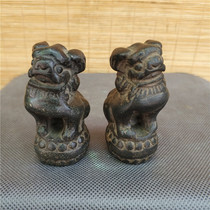 Antiques and antiques hot-selling collection Ming and Qing stone lions ancient charm reproduced exquisite workmanship powerful shape good appearance