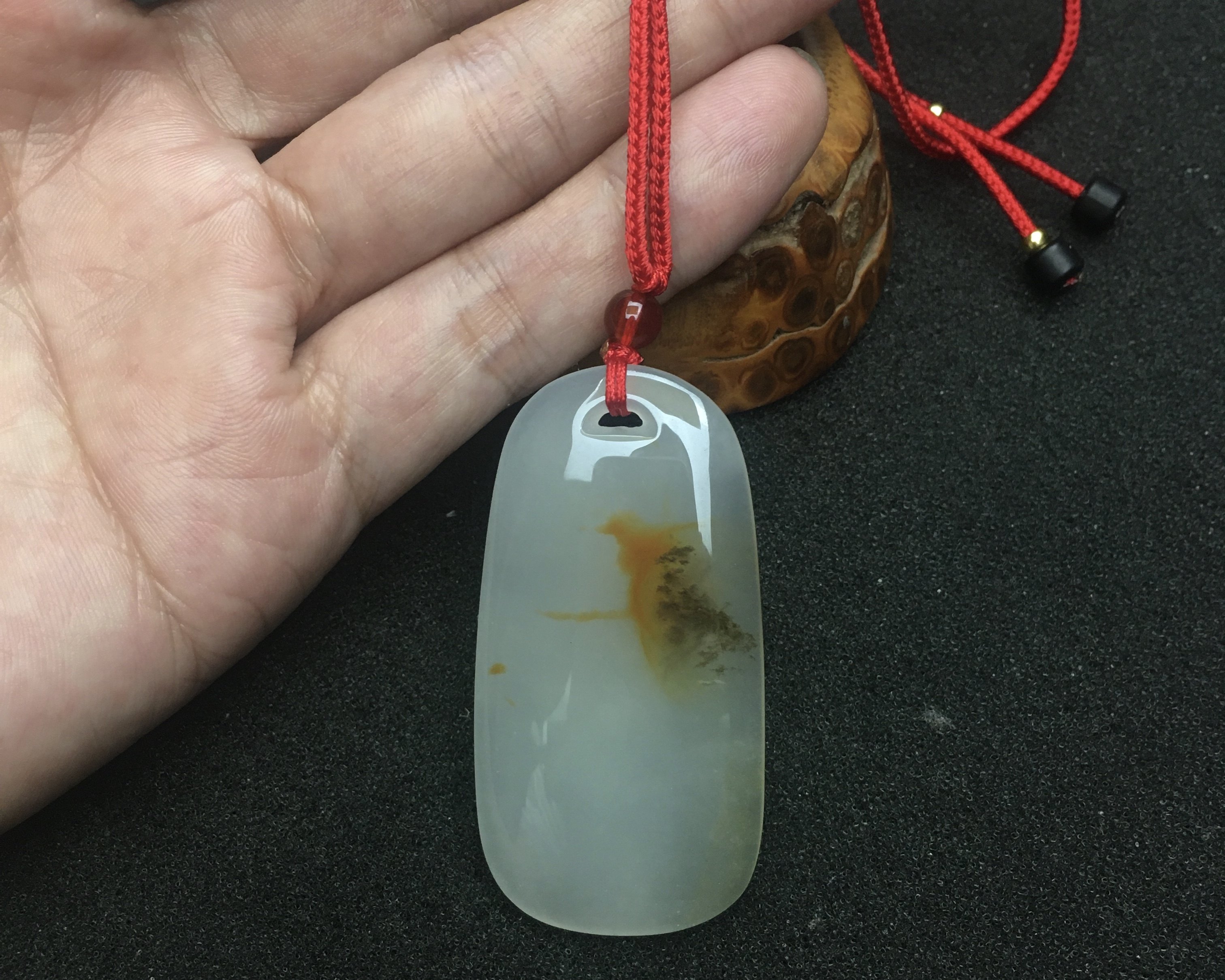 Huanglongyu safe and sound brand jade pendant men's and women's necklace jade brand jade pendant safe brand couple pendant