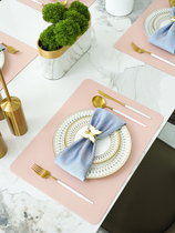 American light and luxurious home insulation cushions Inwind environmentally friendly high-end prototype Interpanel leather dining mat waterproof and anti-oil steak cushion