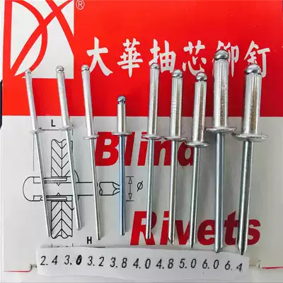 Aluminum pull nail diameter 4 0 aluminum iron open round head blind rivet aluminum pull nail DIN7337A Series 3
