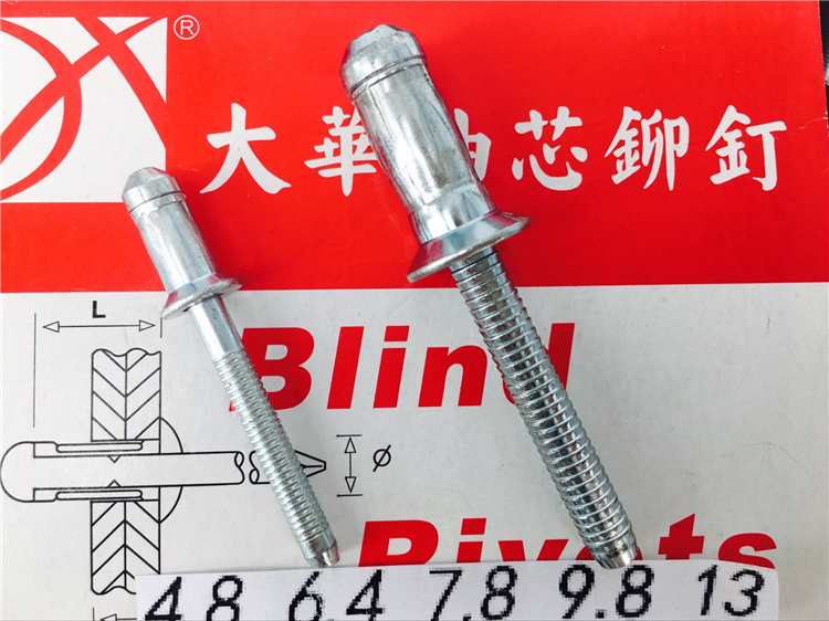 Full Iron Countersunk Head Seahorse Nail Diameter 6 4 9 8 Steel Structure High Strength Riveting Head Seahorse Nail Light Lerivet
