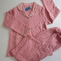 Dali Pajamas Womens Mezzanine Cotton Home Clothing Long Sleeve Pants Set Solid Color Winter Blanked Cotton DL875115