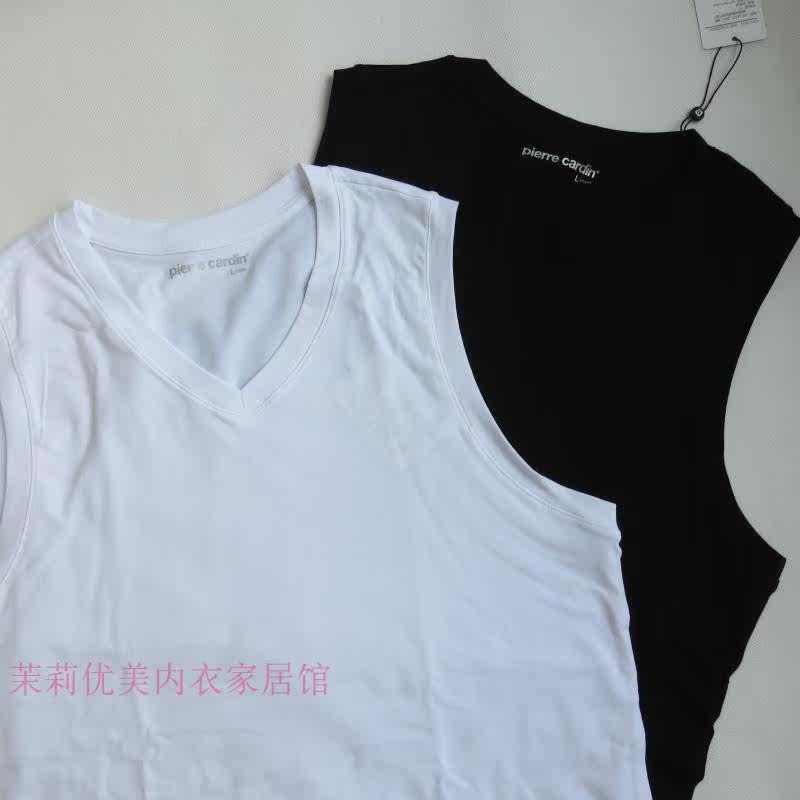 Pilkaden vest Men's Wide shoulder Vest V-neck Cotton Base Slim Cotton Elastic Broadband Vest