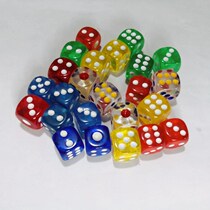 KTV entertainment plastic large color color transparent crystal dice mahjong flick small custom pattern