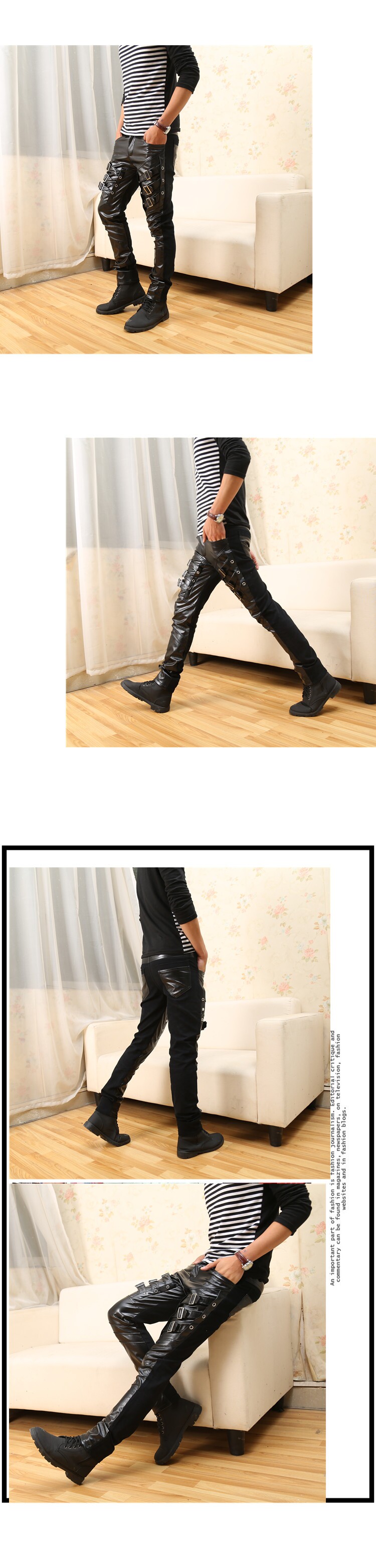 Pantalon cuir homme pour adolescent pour hiver - Ref 1489508 Image 11