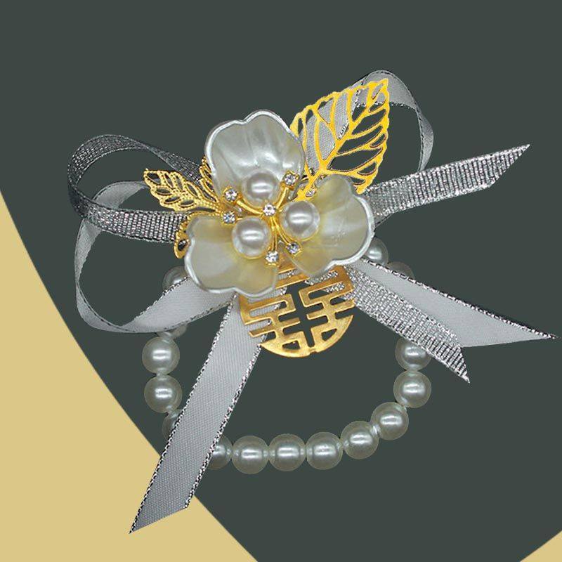 Bridal bridesmaid's wrist flower wedding bridegroom bridesmaids bridal brides to marry chest flowers whole set of advanced emulation-Taobao