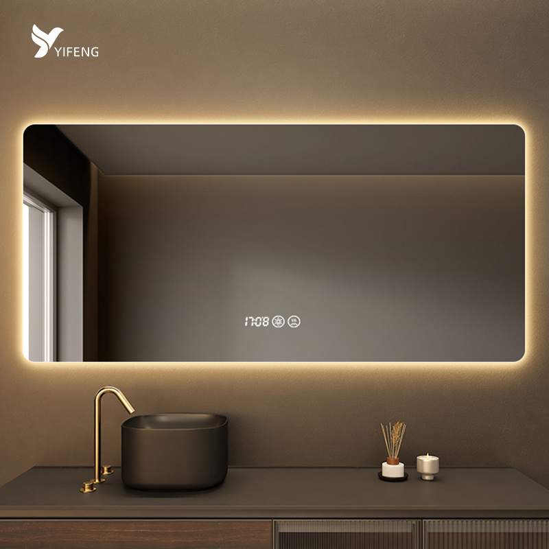 Smart toilet mirror anti-fog led with lamp bathroom mirror bathroom mirror touch screen Home hanging wall-style bathroom-Taobao