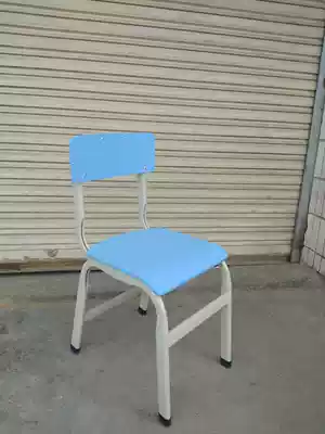 Student chair stool Student desk and chair Training chair Tutoring class table and chair Dan tube chair Sky blue