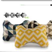 Car supplies headrest Car neck pillow Seat pillow Car pair of single cute creative car cotton and hemp neck
