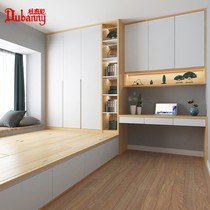 Tatami bed wardrobe integrated Japanese small apartment living room storage stepping rice bed bedroom whole tatami custom