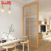 Japanese sliding door super white Changhong glass sliding door fan simple screen custom partition wall kitchen living room hanging rail door