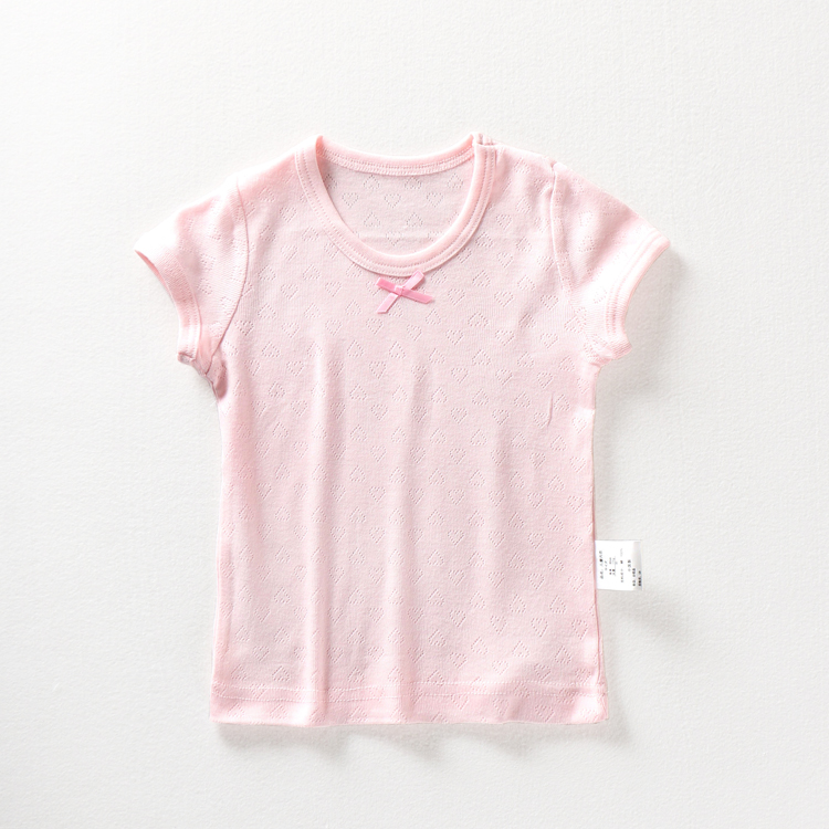 [Đặc biệt hàng ngày] mùa hè bé gái bé gái vừa và nhỏ trẻ em nửa tay áo sơ mi cotton lưới ngắn tay áo thun áo thun dài tay bé gái